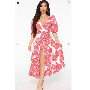 Rose floral dress